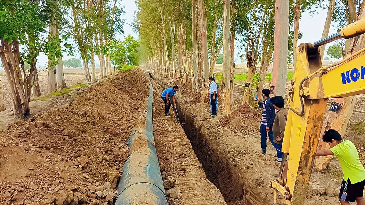 Now 4980 acres of land in the district will get relief from rain waterlogging, work on two projects completed
