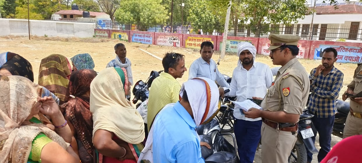 Villagers upset against inspector, police sent him back on the way