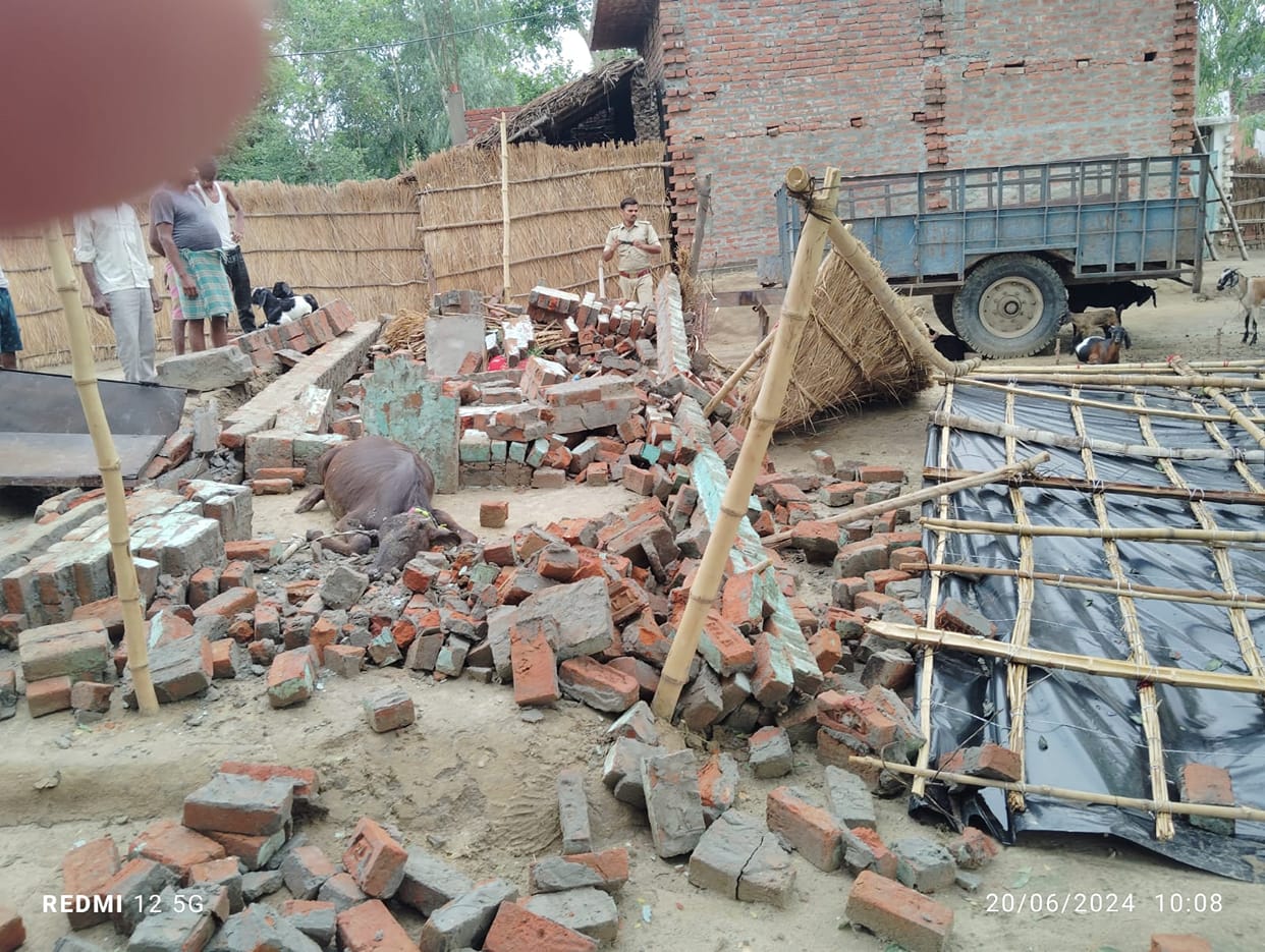Three including teenager died after walls collapsed in storm