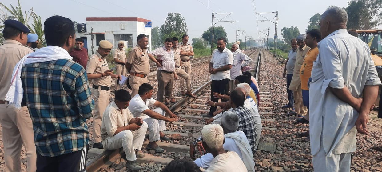 Farmers angry over non-completion of railway underpass, sit on tracks