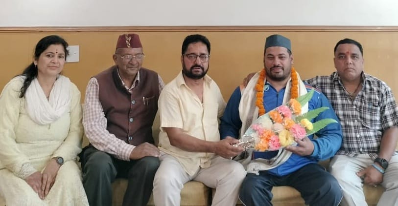 Player Rajendra Dhami welcomed in Pithoragarh