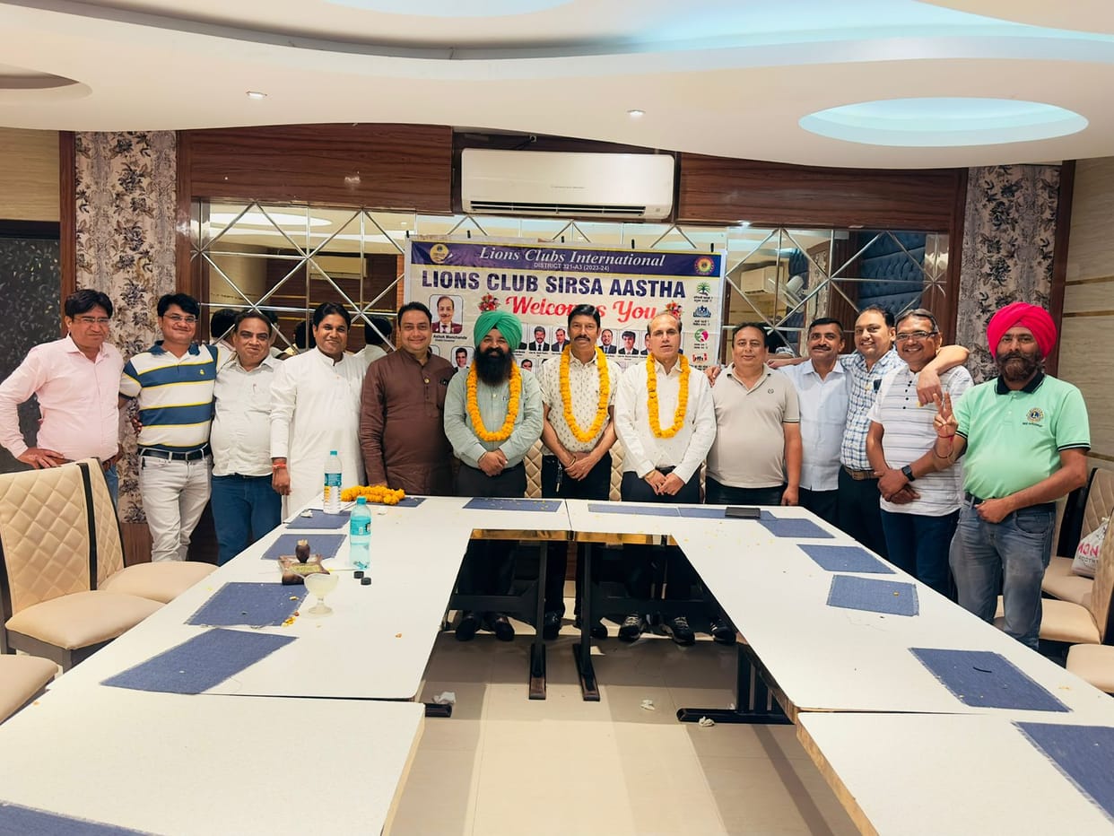 Sunil became the head of Lions Club Aastha