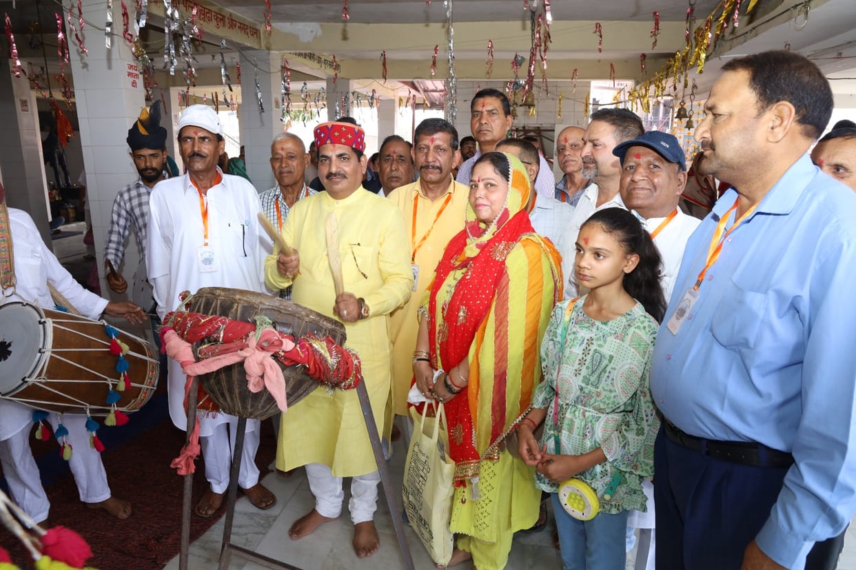 Taunidevi fair started by playing tamka
