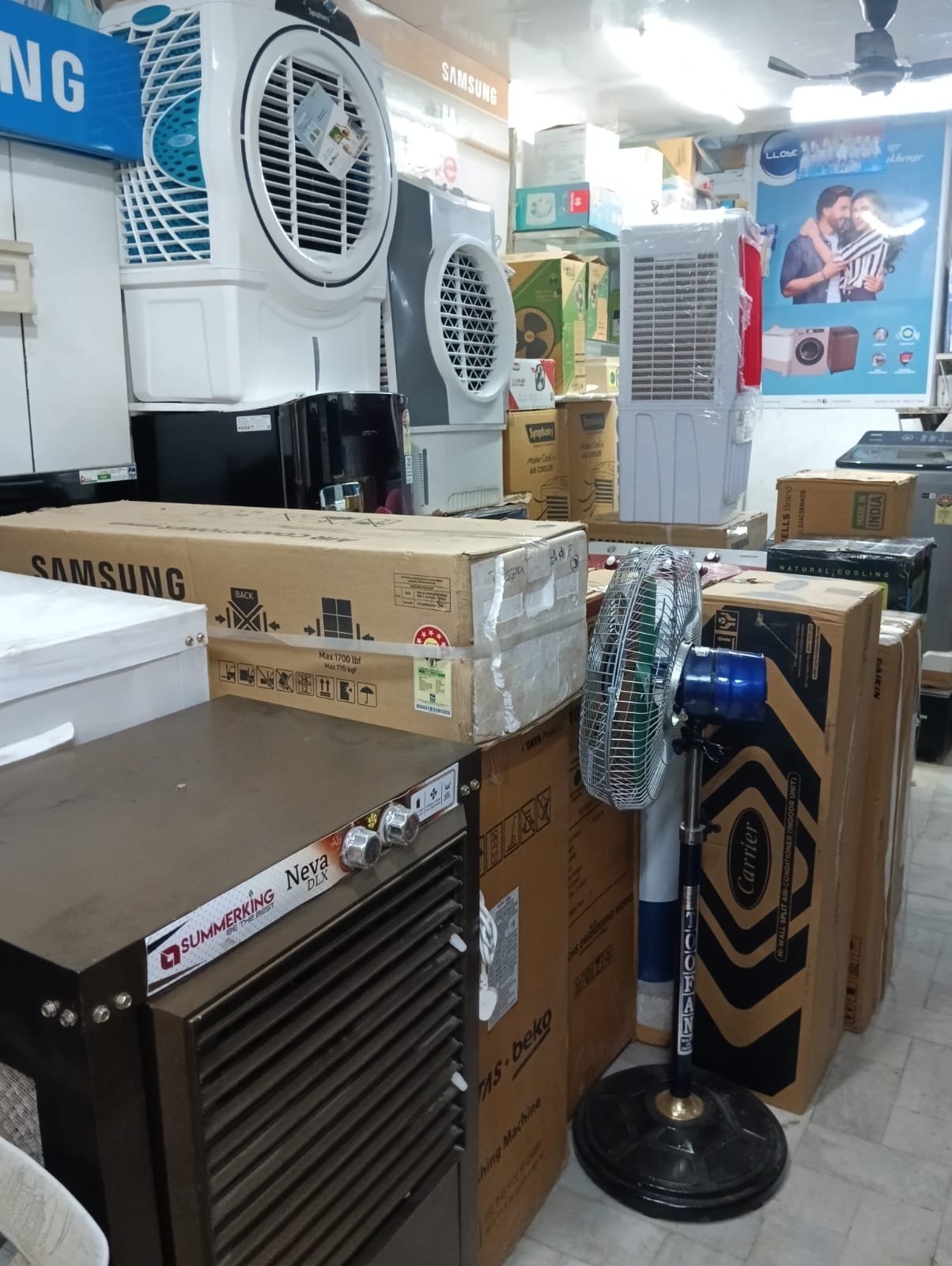 As the heat increased, coolers were sold in large numbers, business boomed, stock was low
