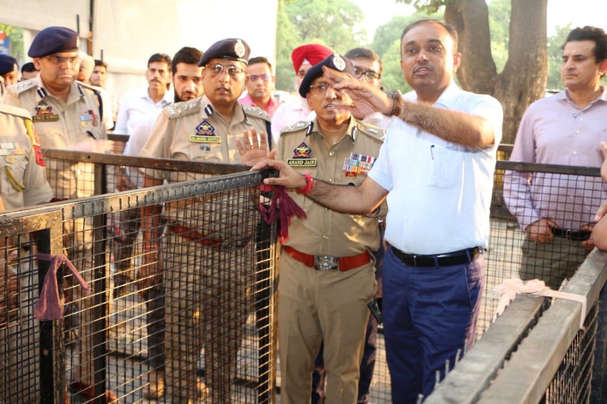 Divisional Commisionner And ADGP Jammu Visit Bhagwati Nagar Base Camp