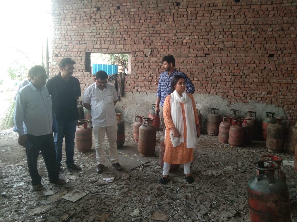 Administration took possession of government land, stock of cylinders found on the spot