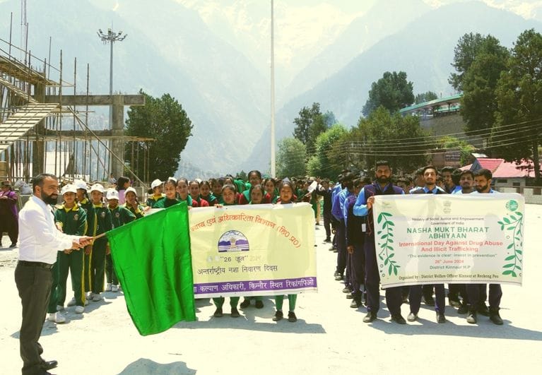 International Drug Abuse Day awareness rally in Reckong Peo