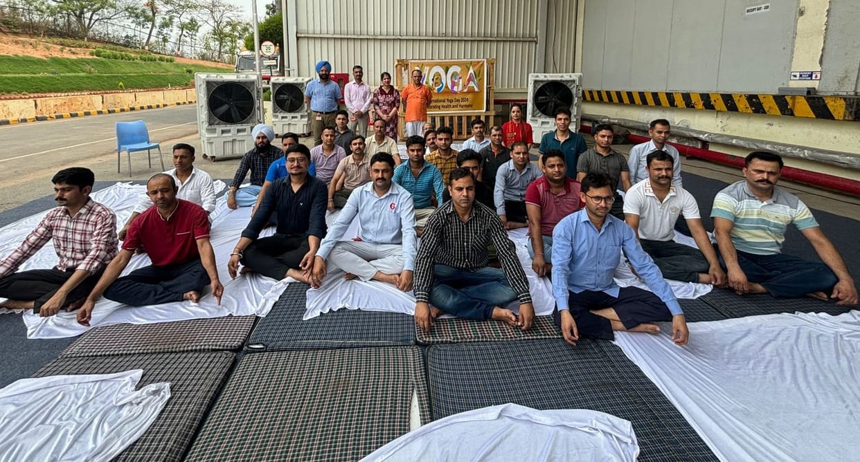 Teach pranayam and yoga asanas to employees