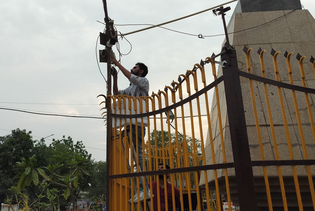 CCTV cameras installed at three main intersections of Bhiwani city