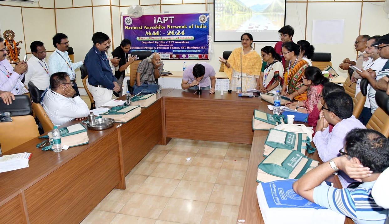 Physics explained using bottles and raw pencils in NIT Hamirpur
