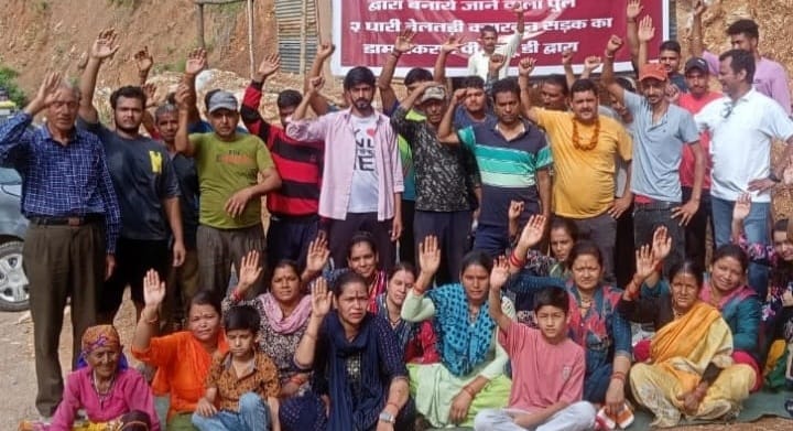 75 year old Basanti Devi also sat on strike for the bridge