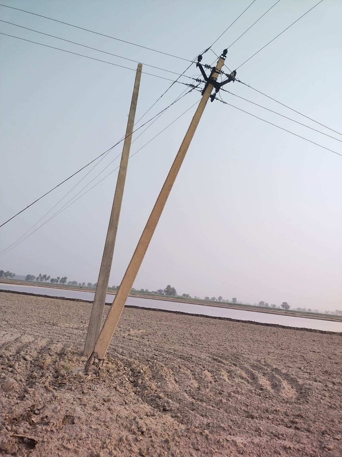 Wires were not pulled after erecting poles, anger among farmers