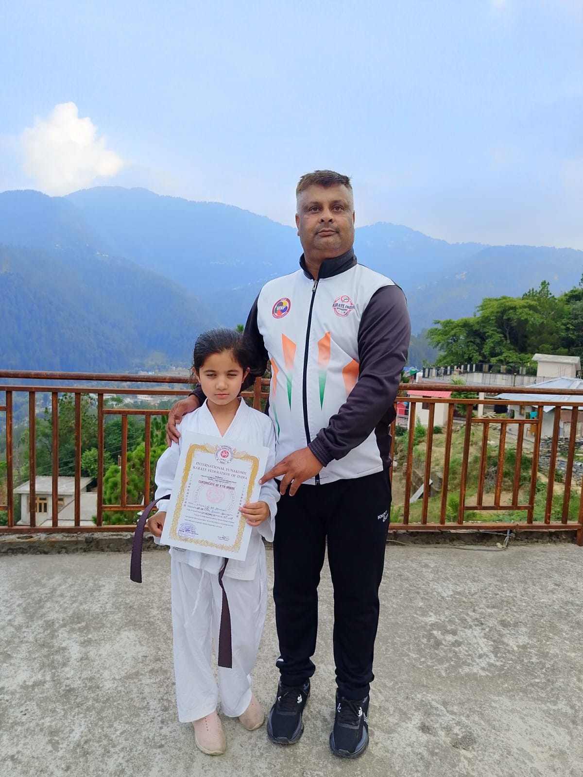 Aavya's excellent performance in karate brown belt competition
