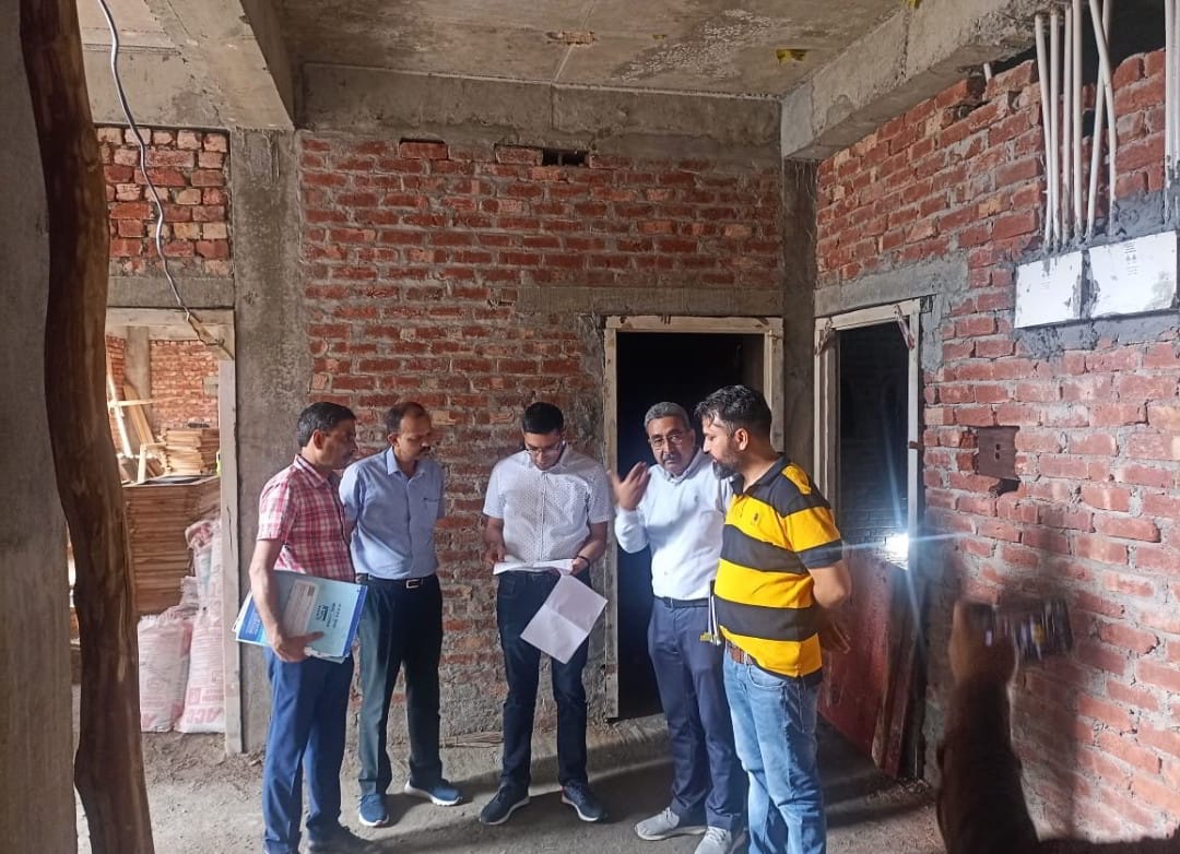 Deputy Commissioner inspected the under construction Girls Ashram Chilli