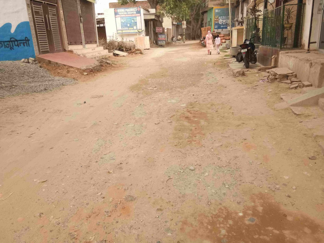 More than 50 deep potholes on 600 meter road