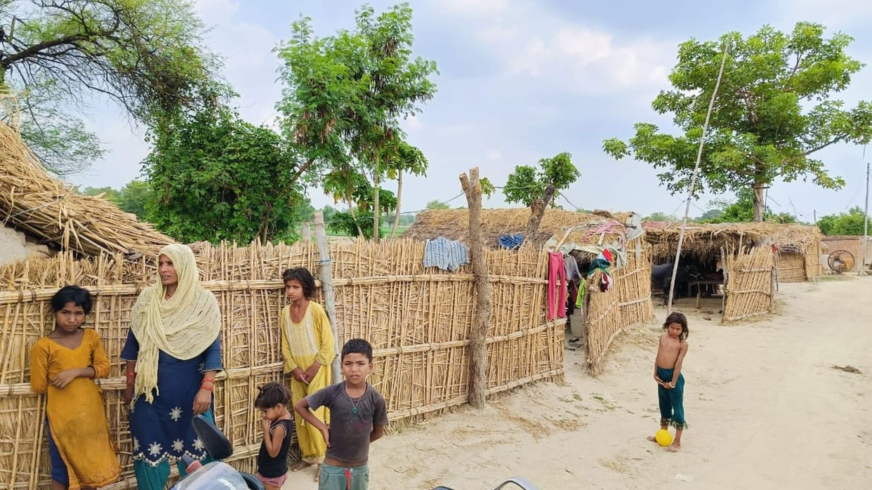 Flood victims are spending their days on the embankment