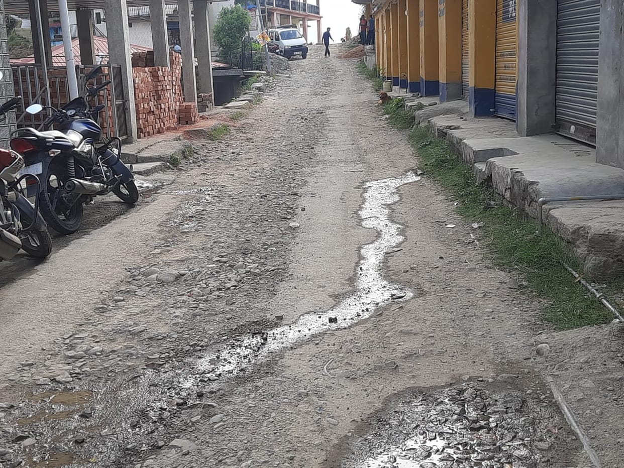 Department forgot to pave Purli Kakar road