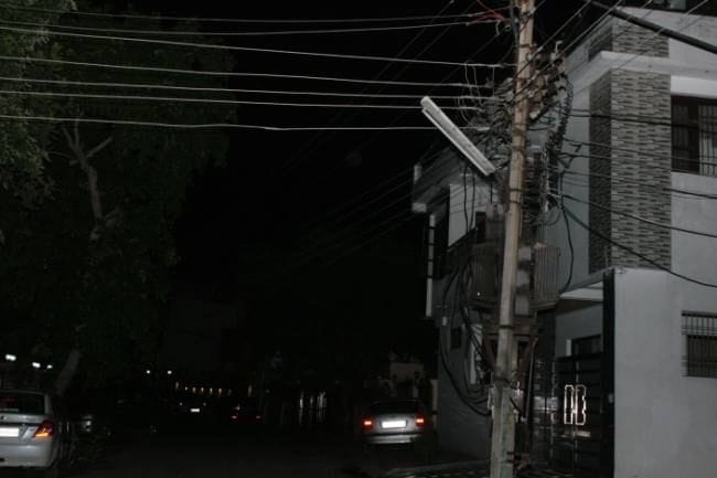 Arrangement for new street light has not been made, light will be provided by the old one