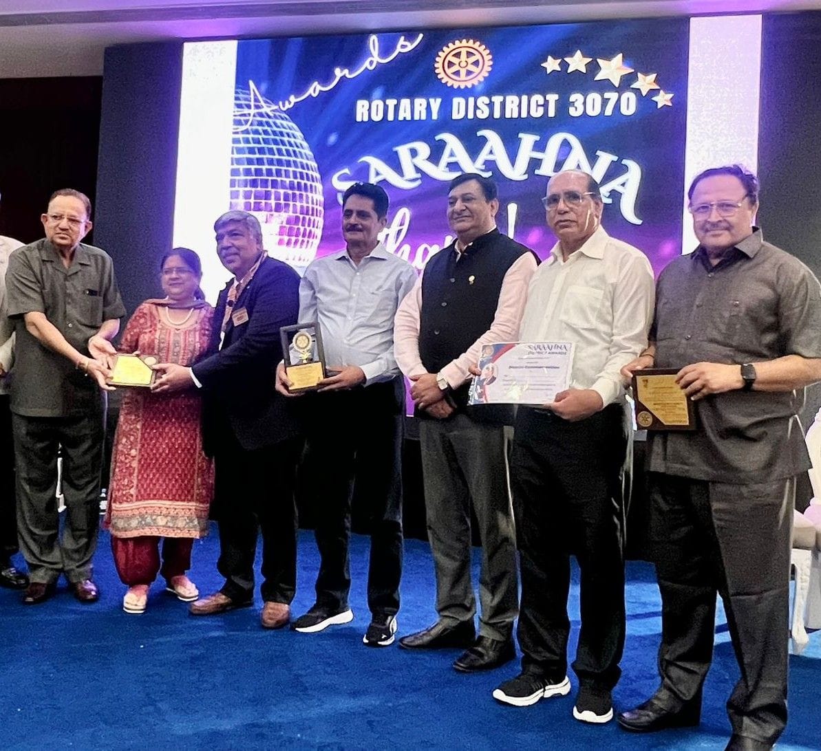 Award for Outstanding Rotarian to Ajay and Mahendra