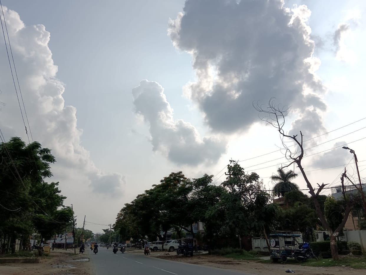 Clouds remained overcast, light drizzle in the afternoon increased the humidity