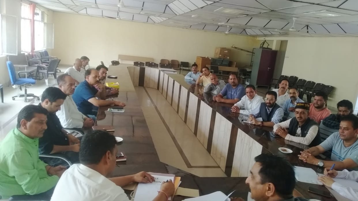 Meeting on preparations for apple season, Aani, Kullu district, Rampur Bushahr