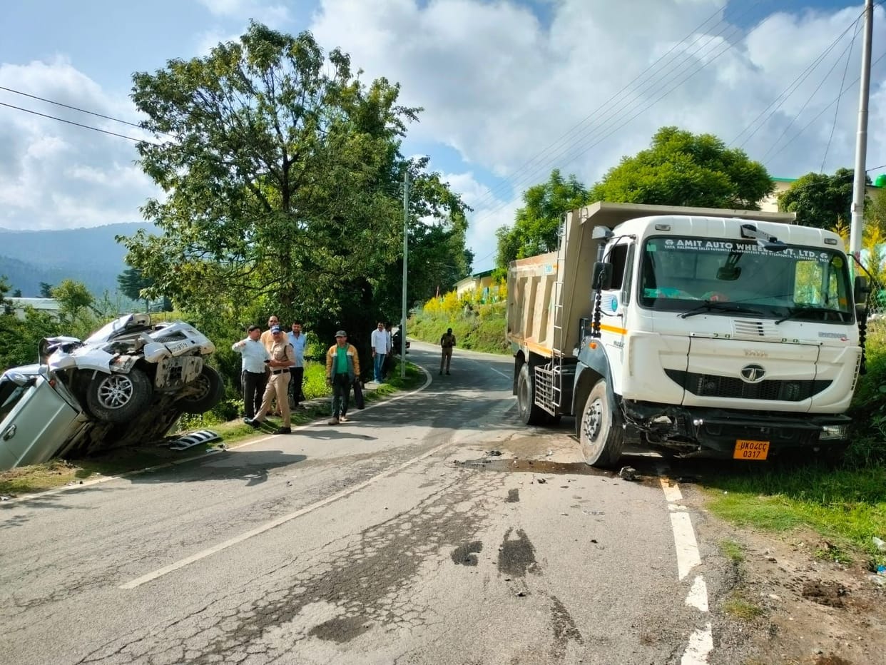 Two people seriously injured in collision between car and dumper