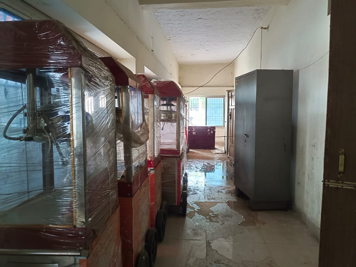 Distribution of popcorn and dona pattal machines stuck for four months