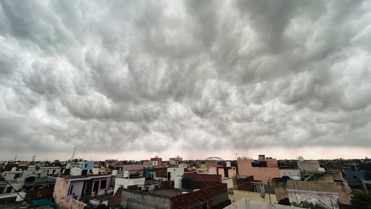 Thick clouds surrounded the sky, rain in the morning, humidity throughout the day