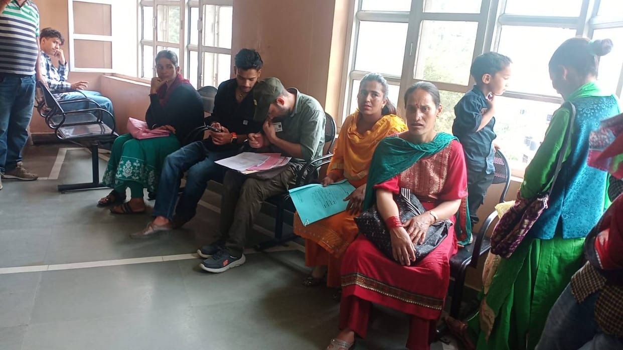 Lines forming for necessary birth certificate in Sukh Samman Nidhi