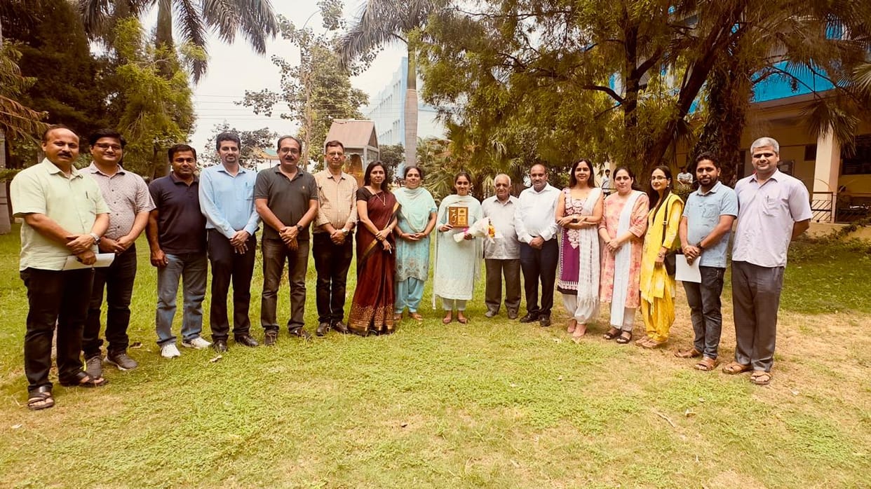 Monica, who was the topper in B.Sc. exam, honored
