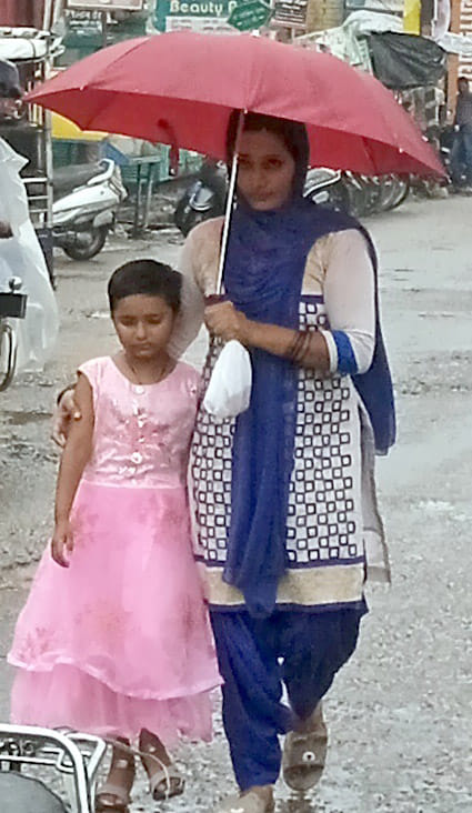 People got relief from heat due to drop in temperature due to rain