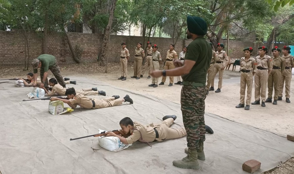 Cadets did shooting practice in the camp