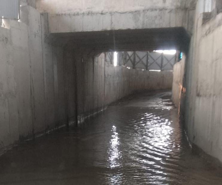 Traffic in five villages disrupted due to waterlogging in underpass