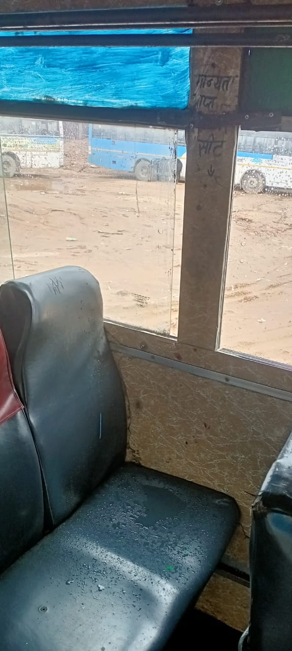 Poor transport system: forced to travel in leaky buses