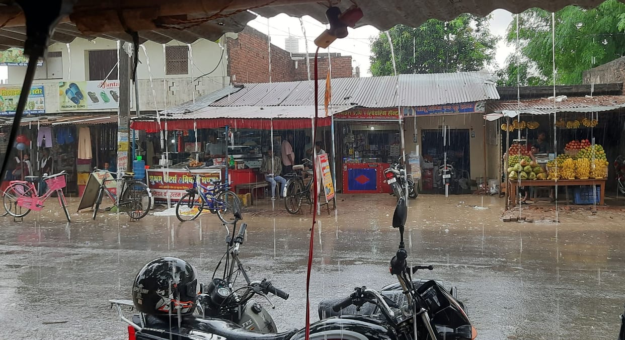 Cloudy all day, heavy rain in the evening