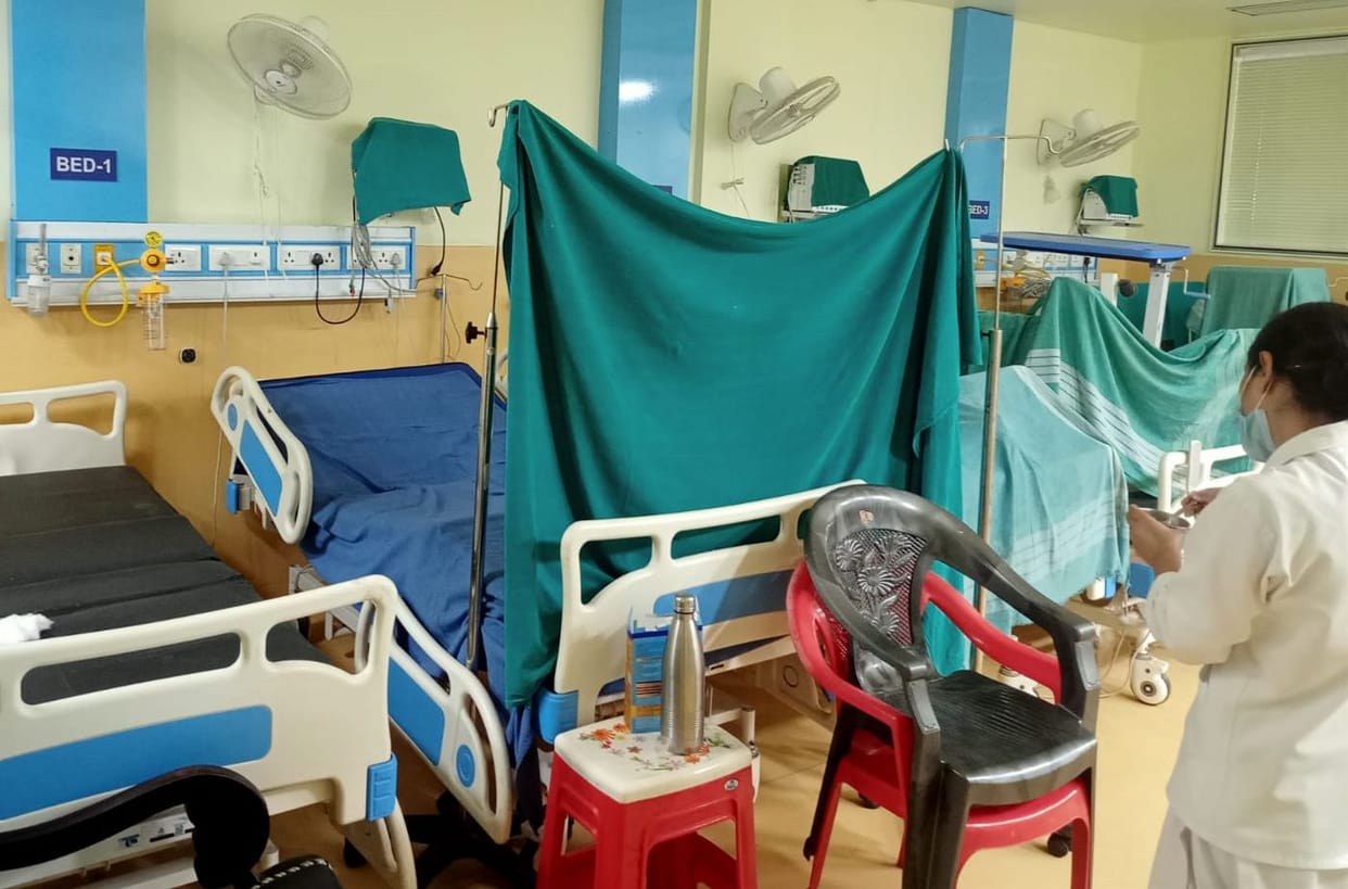 Seven wards including ICU were affected by water leakage