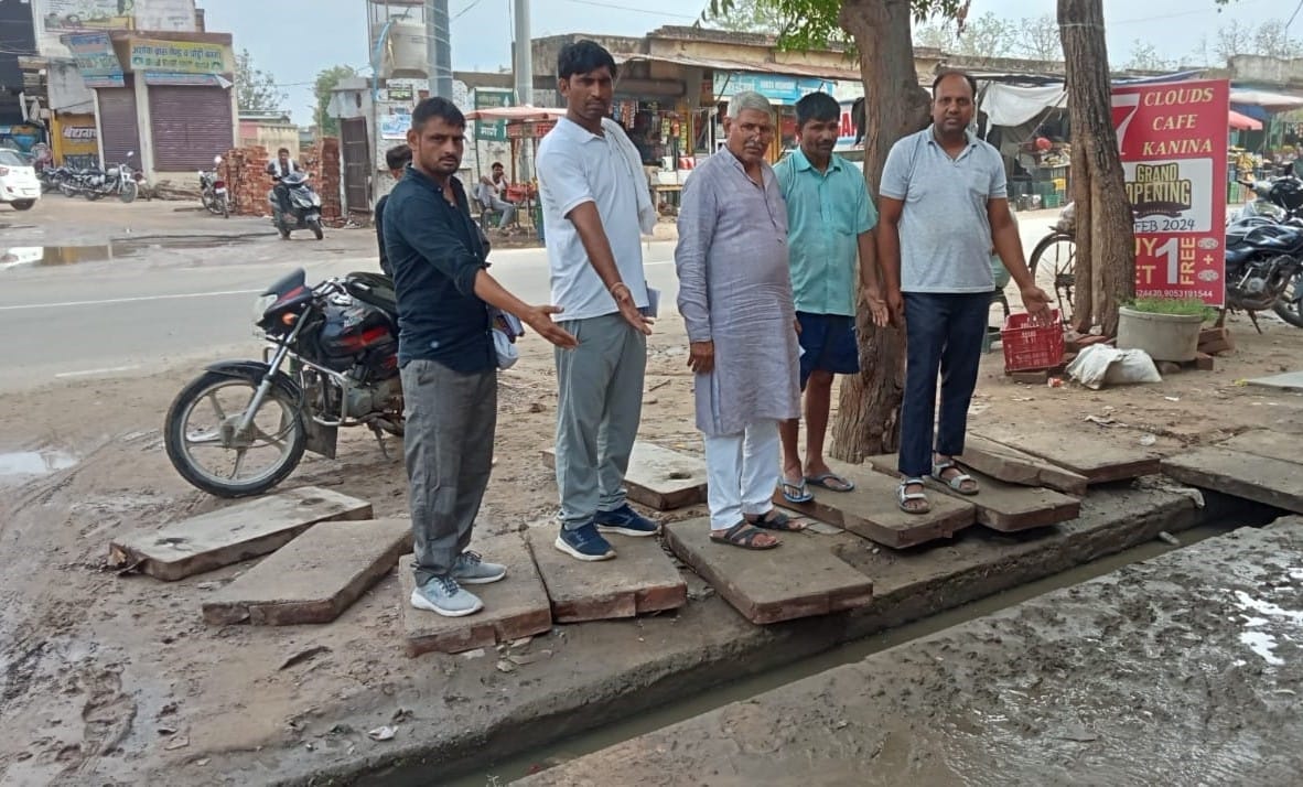 Contaminated water entering shops due to drain overflow