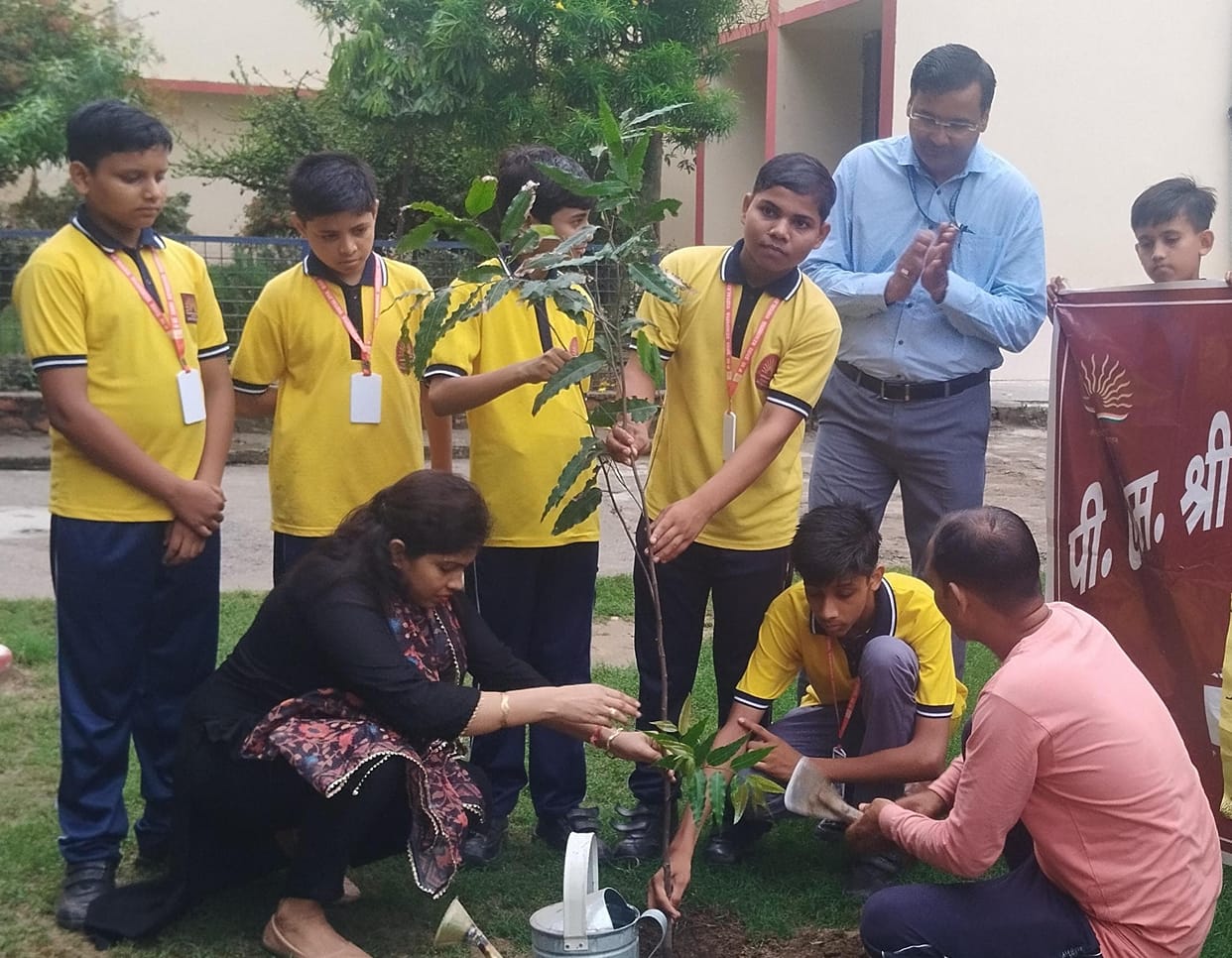 Planted trees and gave the message of increasing greenery