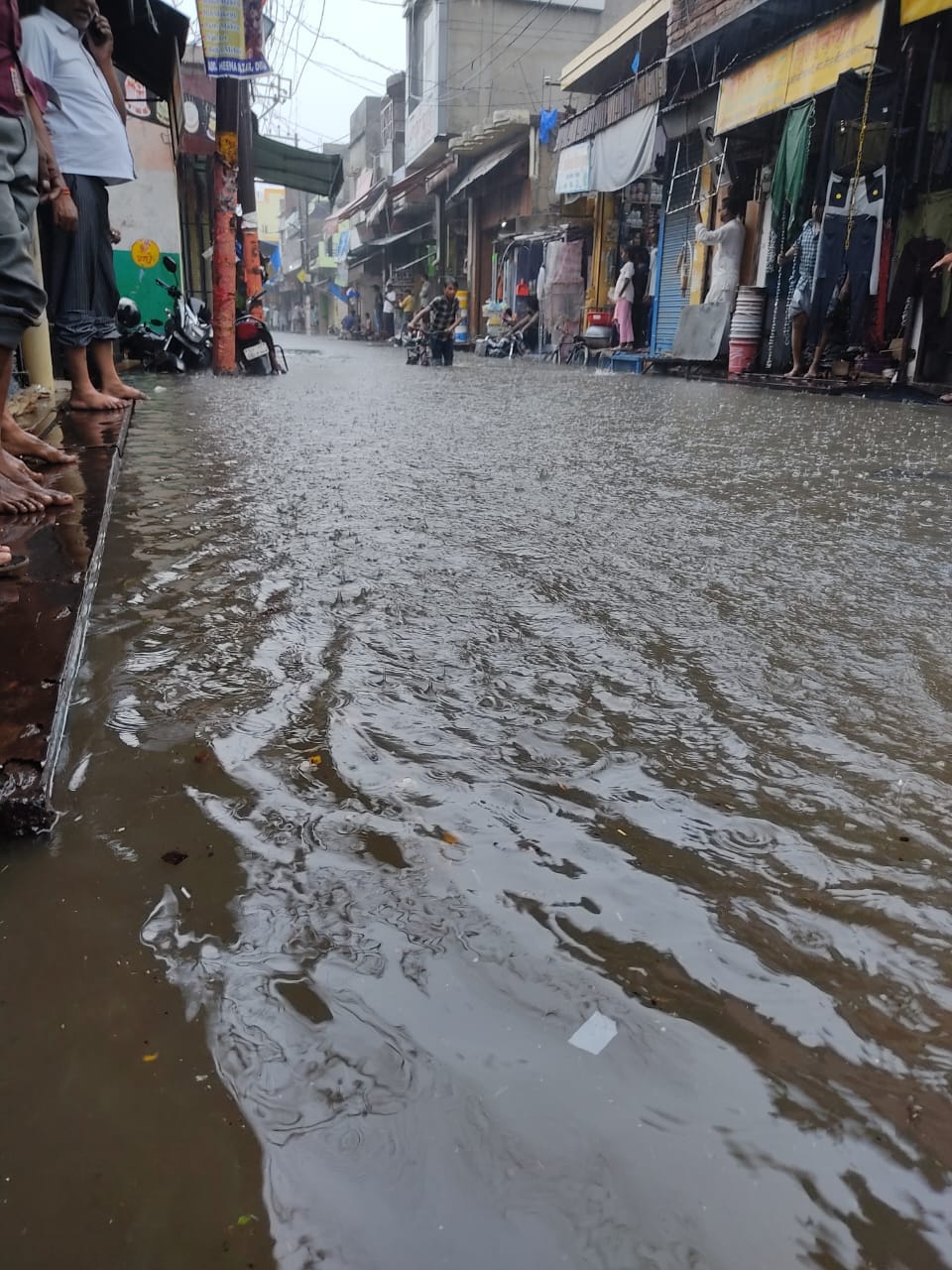 At some places there was heavy rain