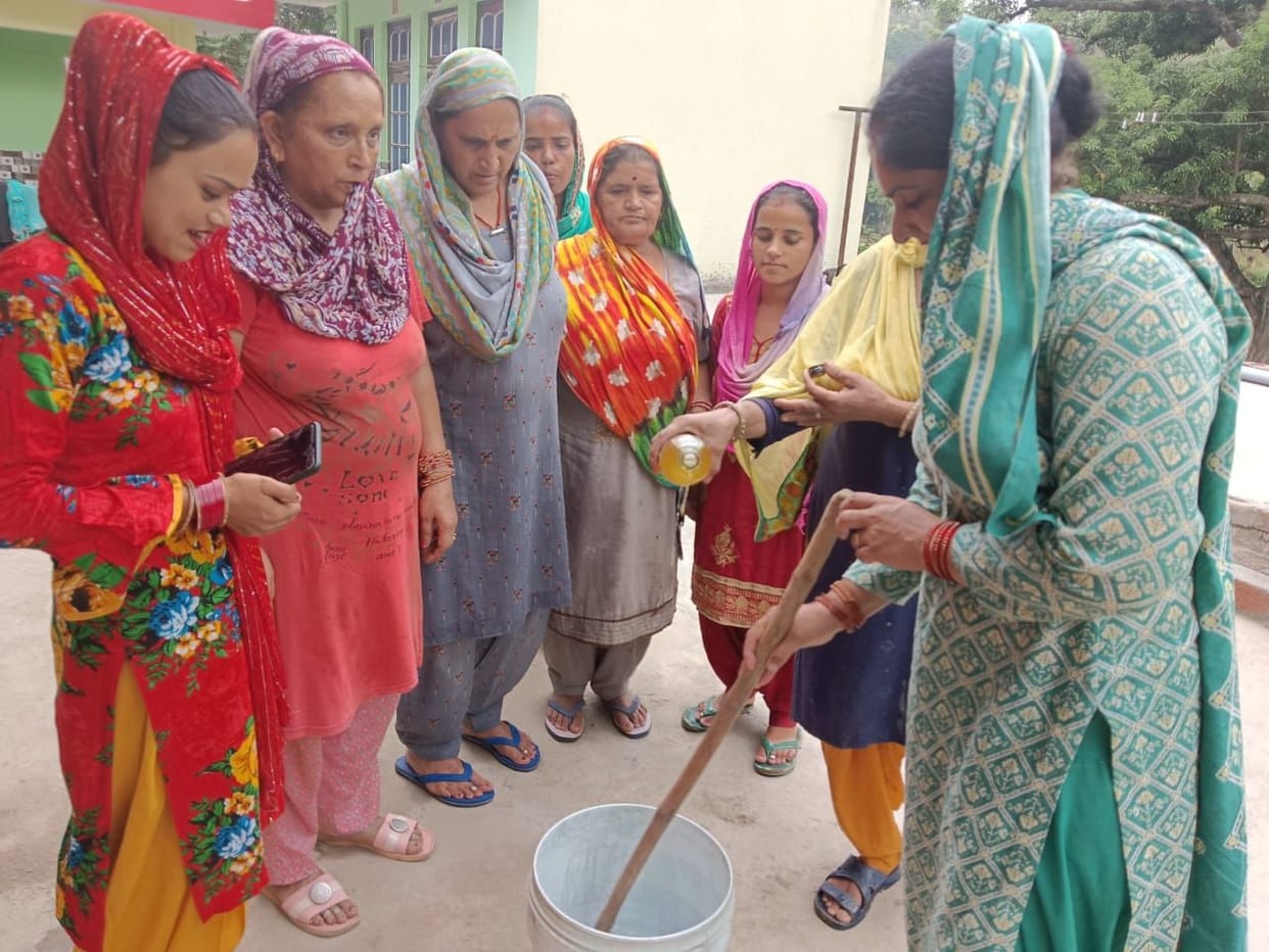 Krishi Sakhis made women aware on seed sorting and treatment