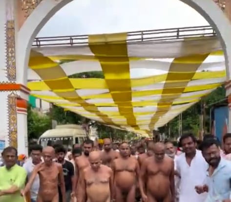 Damoh News Acharya Samay Sagar Maharaj visited Kundalpur, left on Patera route