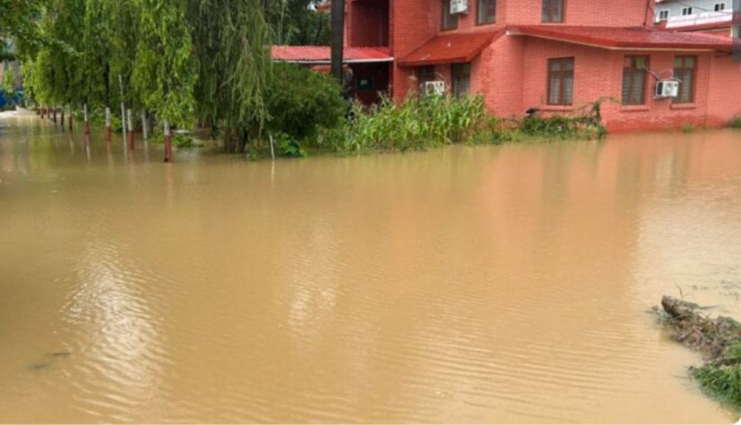 Lumbini province's ministry premises submerged in flood waters