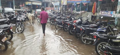 Waterlogging in the city due to heavy rains