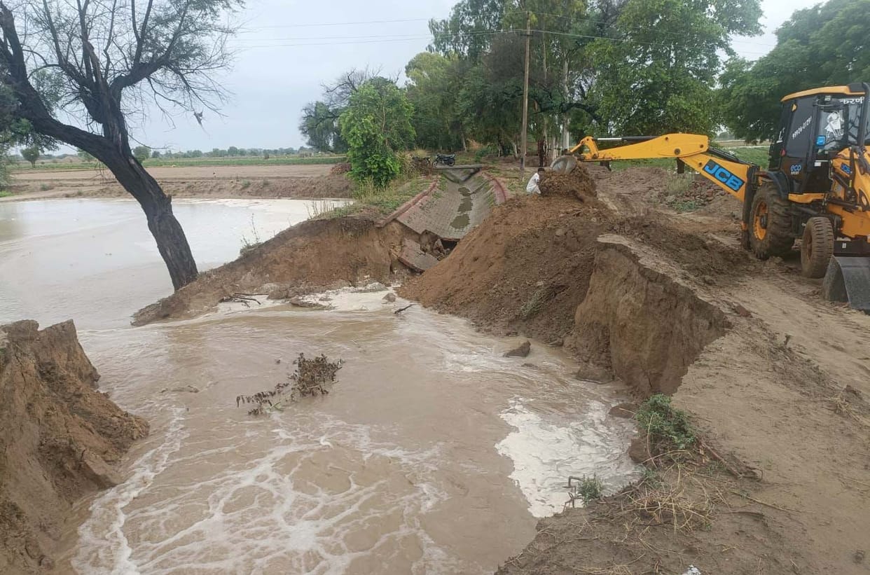 80 feet erosion in Rajpura Minor Broken