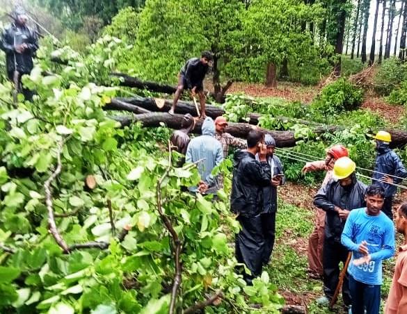 After the rain there was a series of faults, power failure