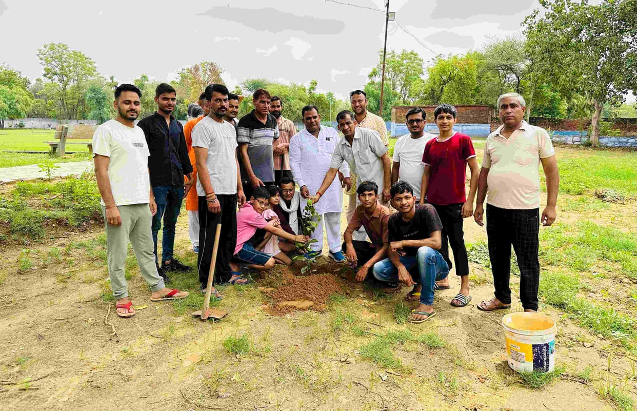 A sapling was planted in the name of mother in Modashram premises.