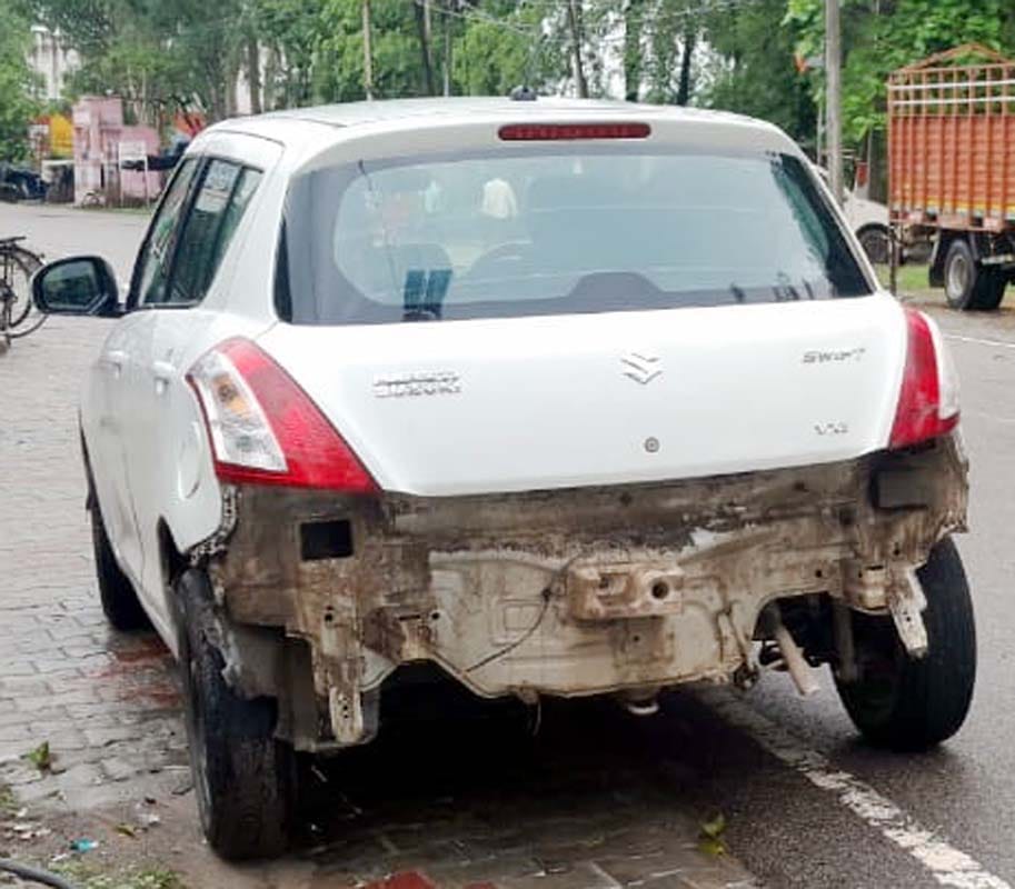 Private bus went out of control and collided with three vehicles
