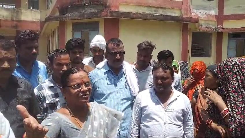 Damoh Allegations against MLA removed road built for illegal colony by standing himself
