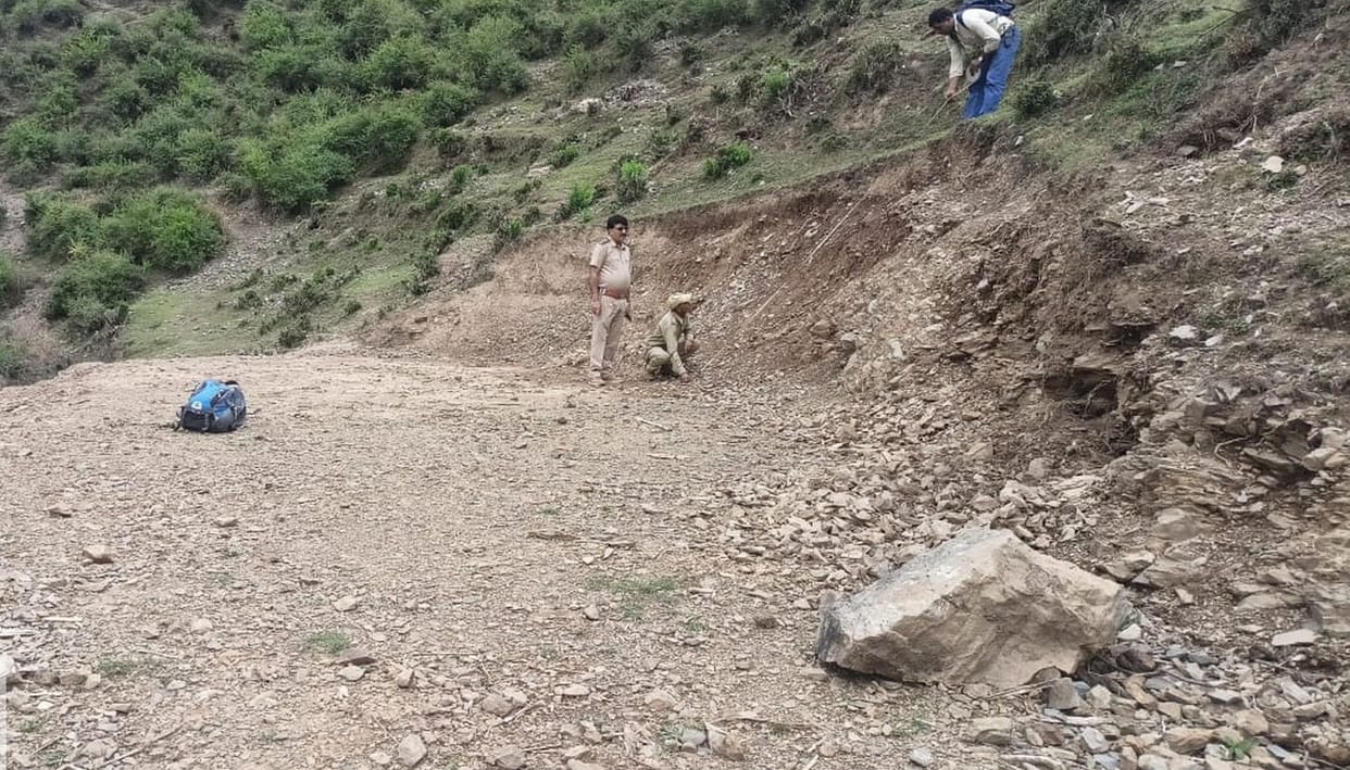 120 meter road built overnight with JCB in forest land without permission