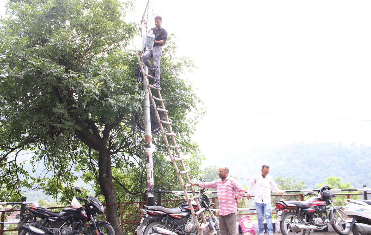 Street lights are being repaired in the city wards.